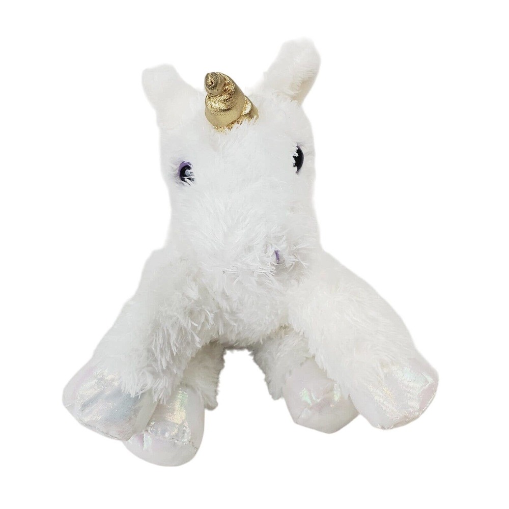 Aurora Unicorn Plush Girl's 9" White/Gold Stuffed Animal Toy Collectible